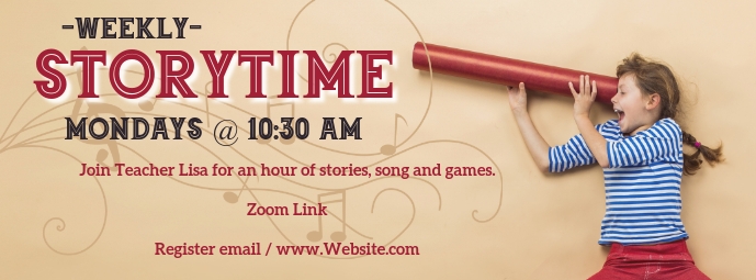 Weekly Storytime Fotografia de capa do Facebook template
