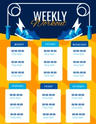 Weekly Workout Schedule Flyer (Letter pang-US) template