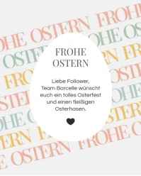 Weiß Bunt Typografisch Modern Einfach Frohe Ostern Gruß Instagram Post template