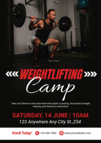 Black Weightlifting Camp A2 Template