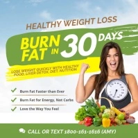 Green Weight Loss Fitness Video Instagram Post template