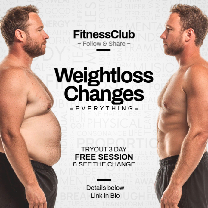 Weight Loss Before & After Ad Template | PosterMyWall