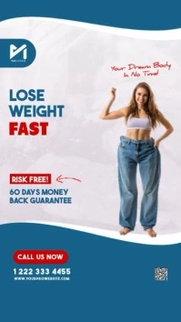 Weight Loss Diet Flyer Ad Social Media Instagram Story template