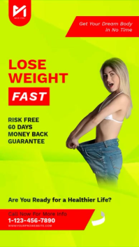 Green Weight Loss Diet Social Media Post Meal Plan Instagram Story template