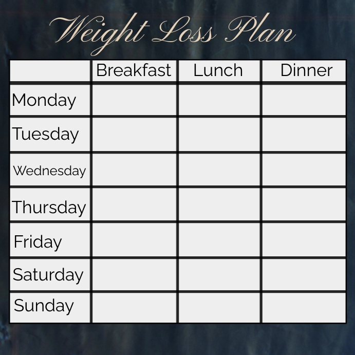 Weight Loss Plan Template PosterMyWall