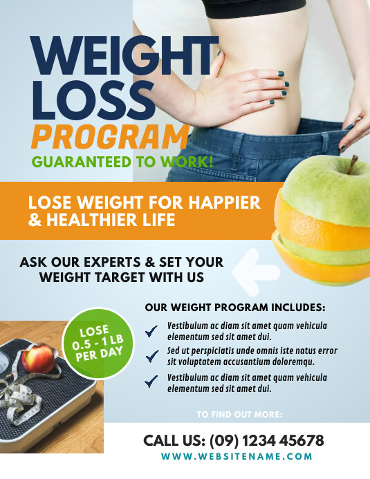 Weight Loss Program Flyer Template PosterMyWall