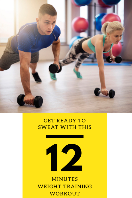 Copy of WEIGHT TRAINING PINTEREST GRAPHIC | PosterMyWall