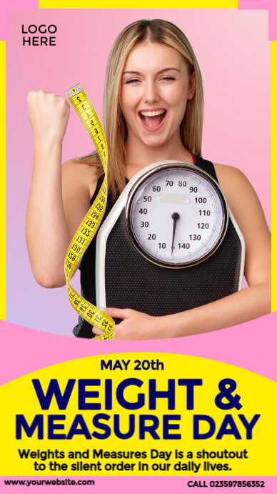 Weights and Measures Day Template Instagram 快拍