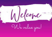 Welcome & appreciation card Postal template