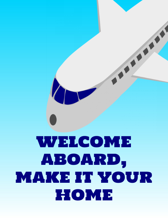 Welcome Aboard Travel poster Template | PosterMyWall