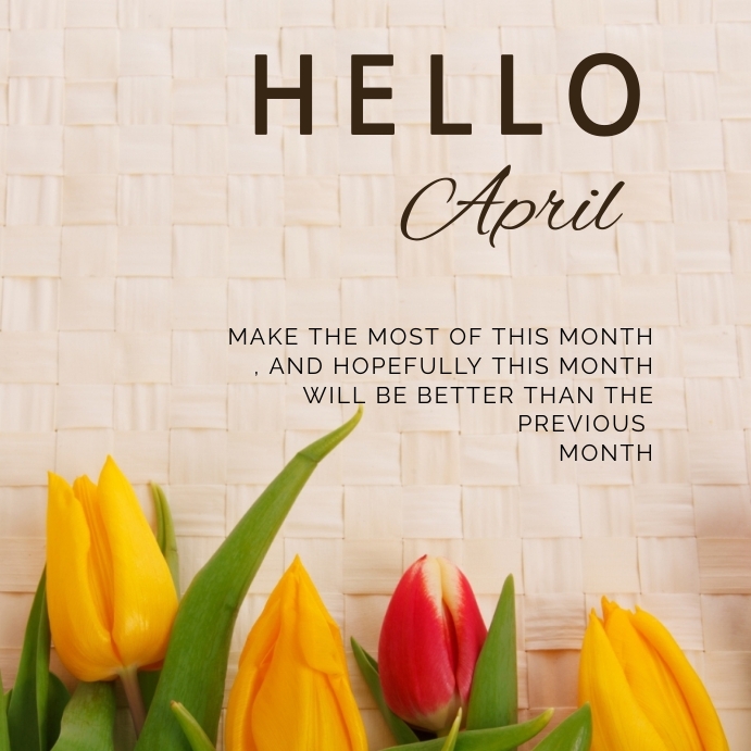Welcome April Template | PosterMyWall
