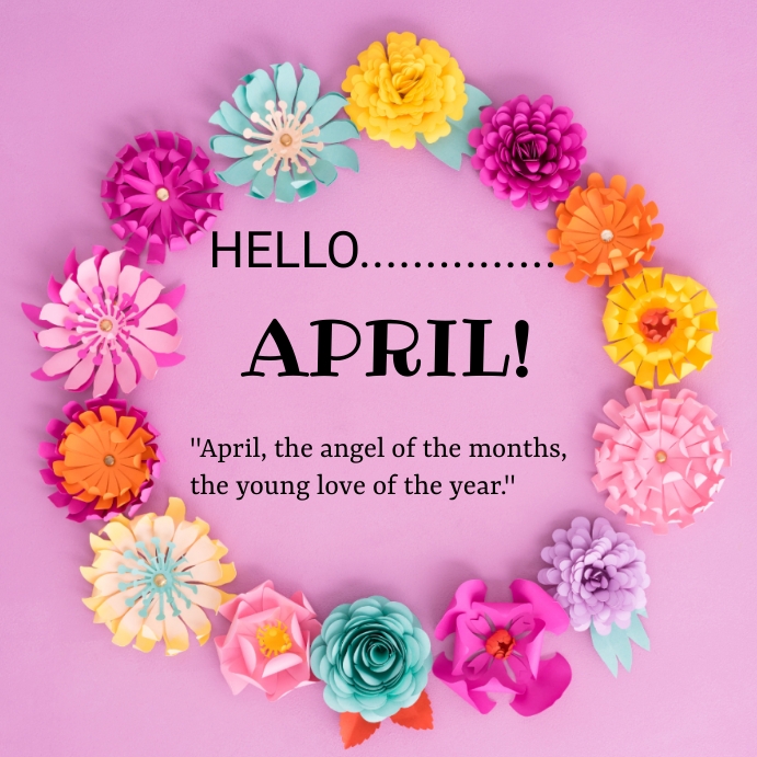 April Team WELCOME APRIL Template | PosterMyWall