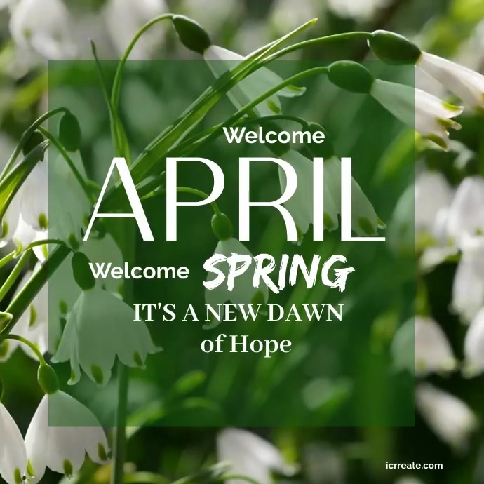 Welcome April/Spring Template | PosterMyWall