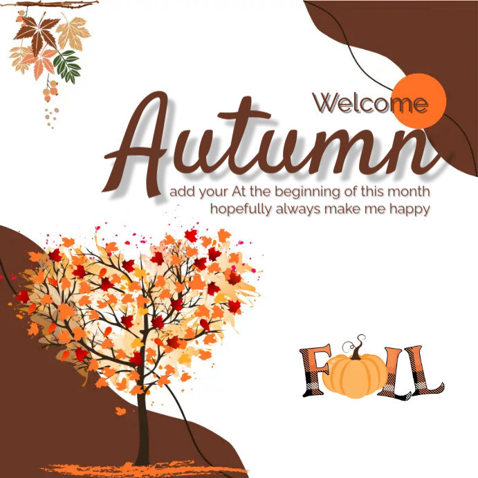 Welcome Autumn Template | PosterMyWall