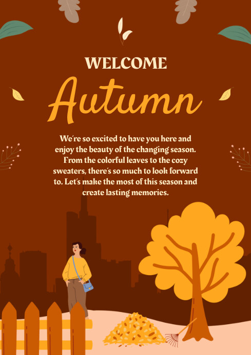 Welcome Autumn Template | PosterMyWall