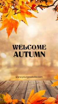Brown Autumn Welcome Instagram Story Template