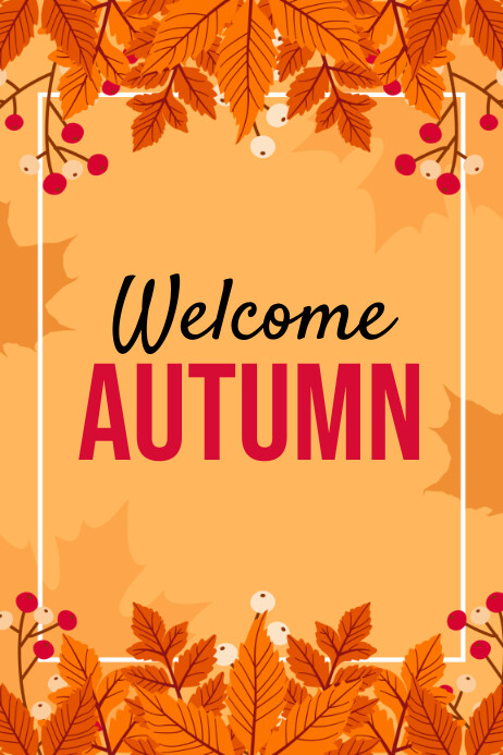 Welcome Fall Header Welcome Autumn Template | PosterMyWall
