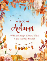 welcome autumn Volante (Carta US) template