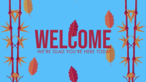 Blue Welcome Slide Præsentation Template