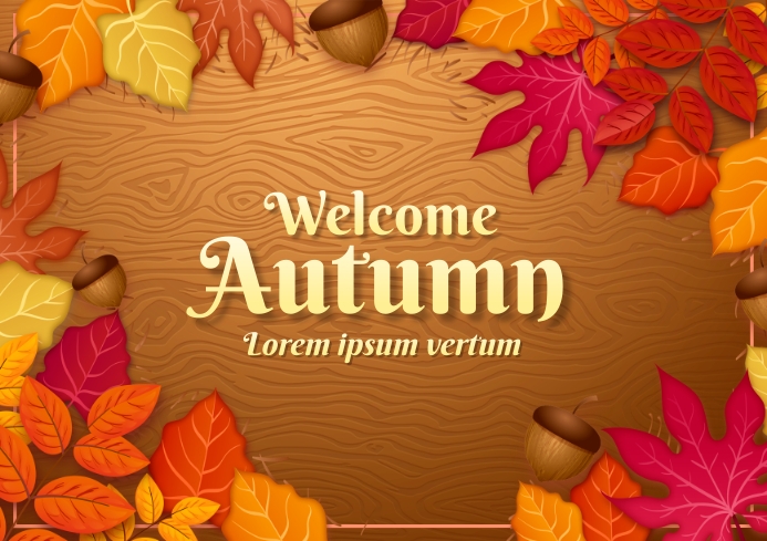 Welcome Fall Header Welcome Autumn Template | PosterMyWall