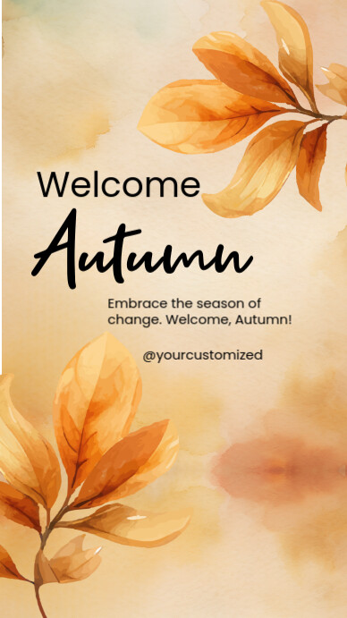 Welcome Autumn Instagram 快拍 template
