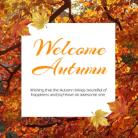 Welcome Autumn Instagram Video. (1) Quadrat (1:1) template