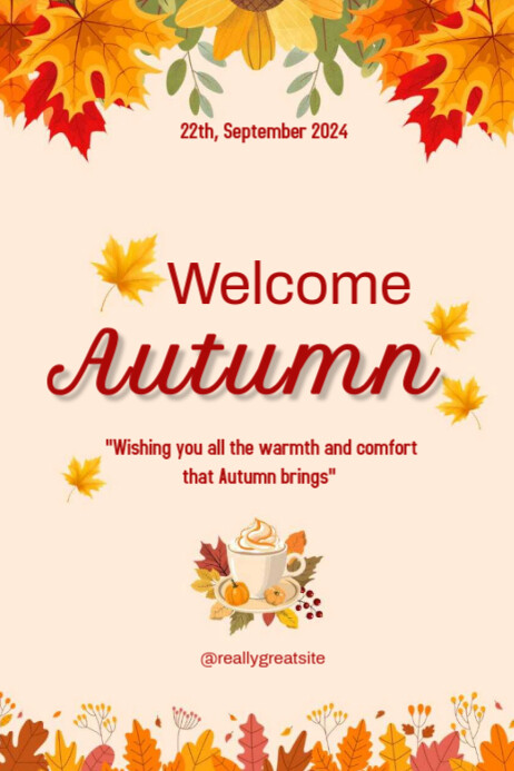 Welcome Autumn Poster 2024 Template | PosterMyWall