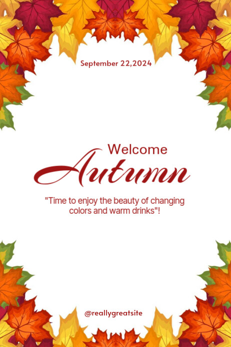 Welcome Autumn Poster 2024 Template | PosterMyWall