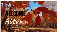 Welcome Autumn Video Background Template For Hello Autumn Greeting Video Background Template Ecrã digital (16:9)