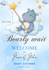 Welcome Baby Shower Sign A1 template