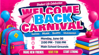 Welcome Back Carnival Party YouTube Duimnael template
