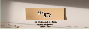 Серый Welcome back Twitter-header Template