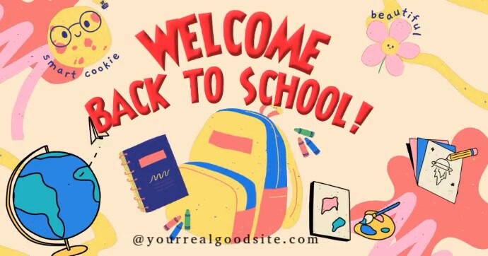 Welcome back for school! Facebook Shared Image template