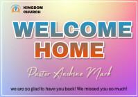 Welcome Back Home Placard A1 template