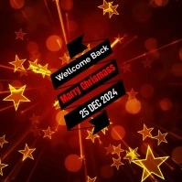 welcome  back marry christmas flyers Instagram Post template