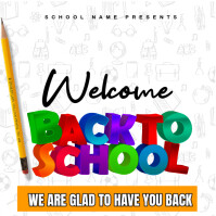 welcome back to school , back to school Instagram Post template