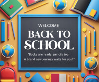 Welcome Back To School Ad Template. Medium Rectangle
