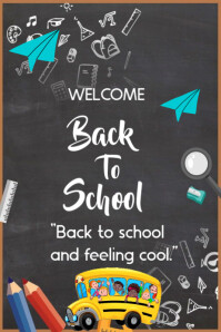 Welcome back to school Poster template