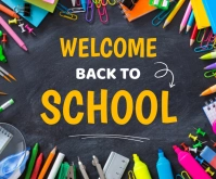 Welcome back to school Medium Rectangle template