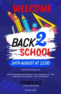 welcome back to school Tabloid template