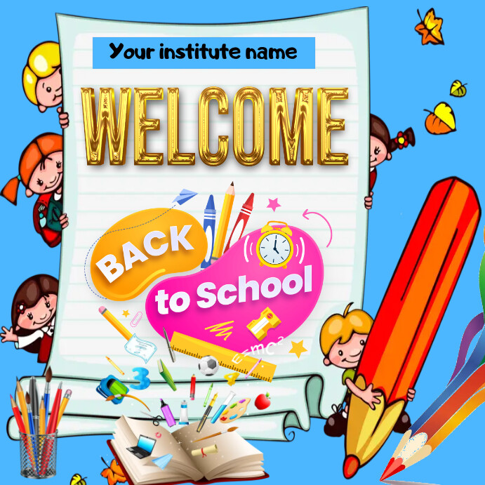 Welcome back to school Instagram 帖子 template