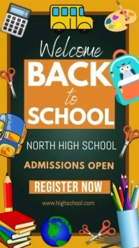 Welcome back to school instagram story template
