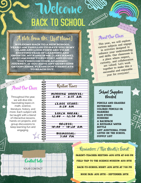 back to school newsletter , Back to s Template PosterMyWall