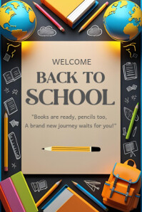 Welcome Back To School Poster Cartaz template