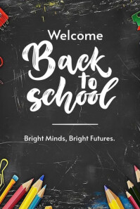 Welcome Back to School template 2025 Poster
