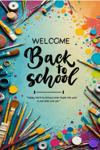 Welcome Back to School template 2025 Poster