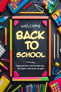 Welcome Back to School template 2025 Póster