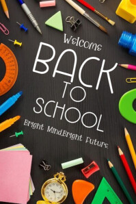 Welcome back to school template 2025 Poster