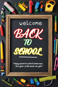 Welcome Back to School template 2025 Poster