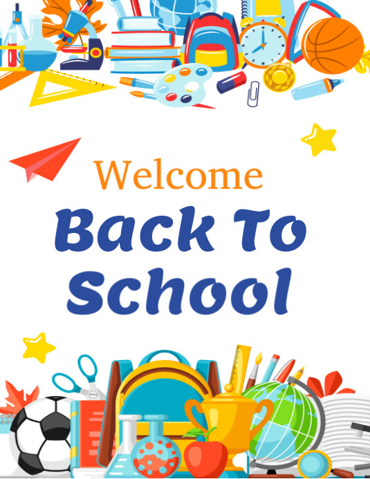 Welcome Back to school template 2025 传单(美国信函)